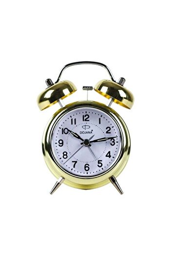 dojana Silent Steel Alarm Clock with Twin Bell