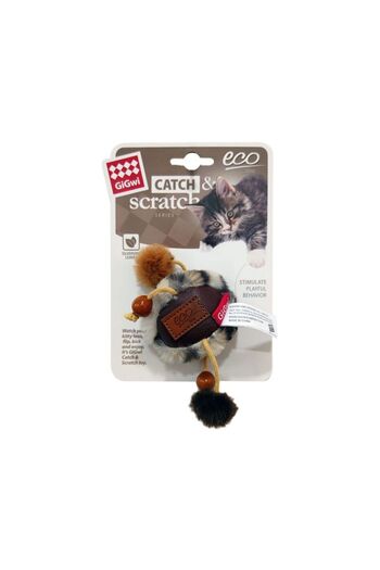 Gigwi GiGwi Ball Catch and Scratch Eco line with Slivervine Leaves and Leatherette Cat Toy