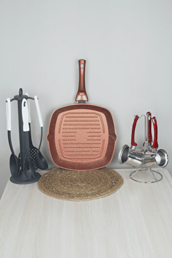 Bonera Granite Grill Grill Pan 28 cm -Copper