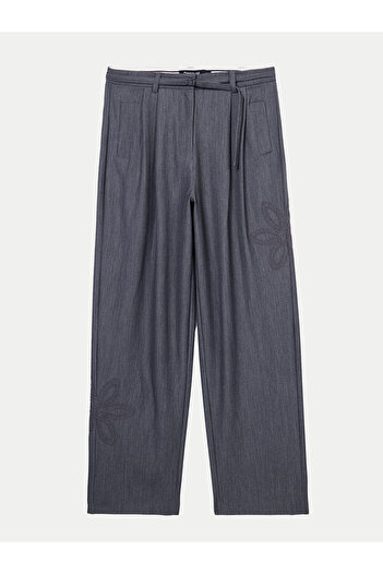 Desigual Women's Fabric Trousers 24WWPW20 Gray
