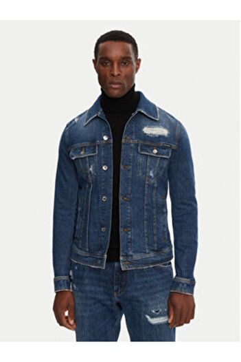 Dolce&Gabbana Dolce & Gabbana Jachetă din denim pentru bărbați G9VZ8D G8LN5 Bleumarin