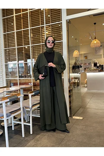 NS Moda Hijab Dream Suit Khaki Model-540