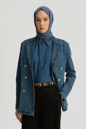 Armine Blazer Denim Ceket 25yd9121 Indigo