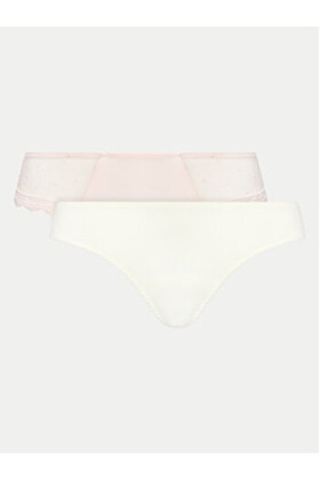 DORINA Women's Set of 2 pairs of classic briefs FXBF0060ME029 Ecru, Pink
