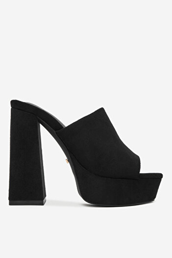 DeeZee Women's flip-flops low black high heel platform 36