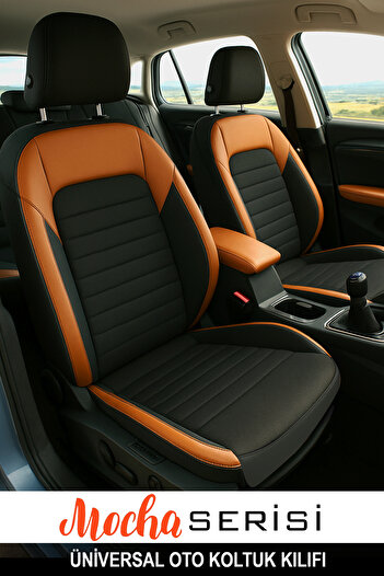 GM-DESIGN Mocha Thai Feather Universal Car Seat Cover - Full Set of 5 Seats