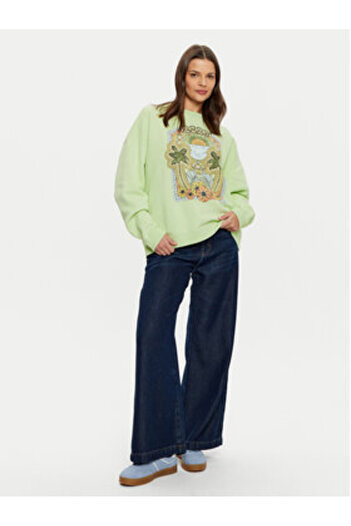 Roxy Women's Sweatshirt ERJFT04864-GCS0 Green