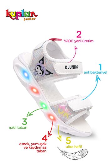 KAPTAN JUNIOR Baby Girl Kids Lighted Shoes Sandals Bvtk 600