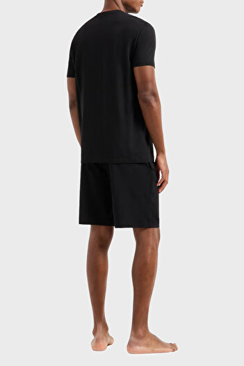 Emporio Armani Με λογότυπο Stretch βαμβακερό κανονική εφαρμογή Σετ πιτζάμες κανονικής μέσης Ανδρικό κοστούμι πιτζάμα EM00040