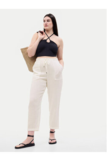 GAP Women's Fabric Trousers 541243-02 White