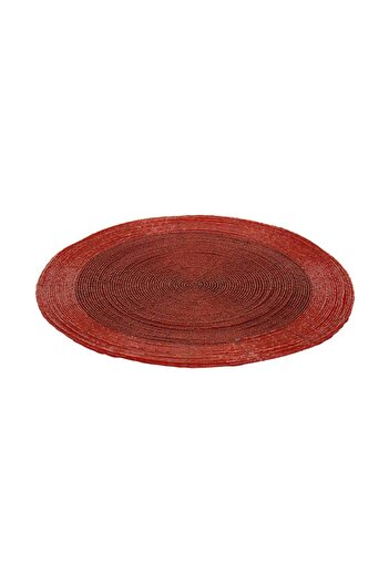 Homelux Placemat Shine 35 cm, textile/glass, red