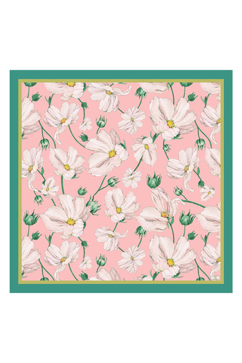 Qef Twill Silk Scarf - Daisy Powder