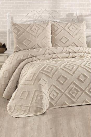 Çeyiz Diyarı Dowry Land Samira 3 Piece Double Pique Set Beige