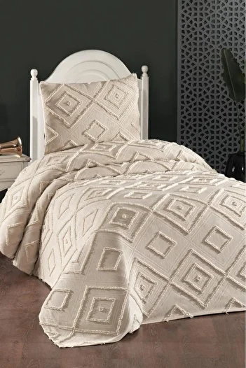 Çeyiz Diyarı Dowry Land Samira 2 Piece Single Pique Set Beige