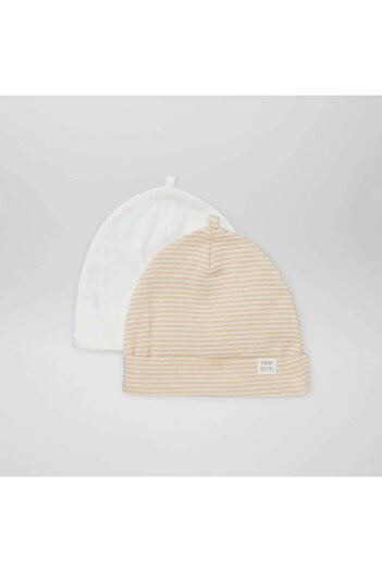 KIABI Pack of 2 newborn hats GREY