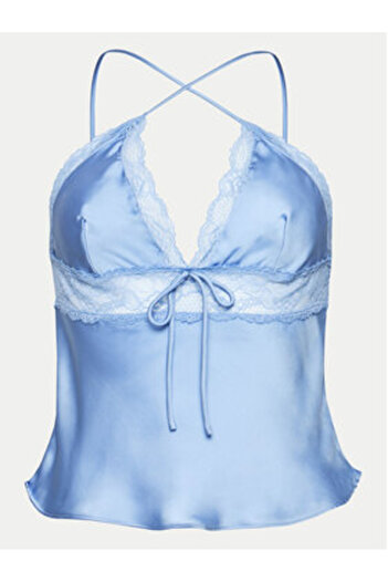 Hunkemöller hunkemoller Top de pijama pentru femei 204993 Albastru