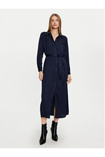 Haveone Rochie tip cămașă pentru femei AWG-M017 Bleumarin