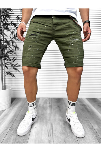 dehaine Men's Slim Fit Faded Jeans, 5716, Khaki