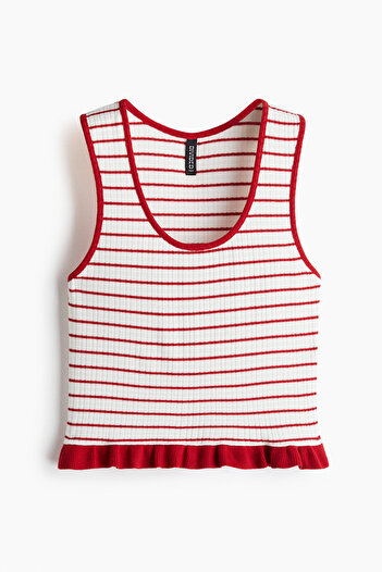 H&M Fırfırlı Kolsuz Üst