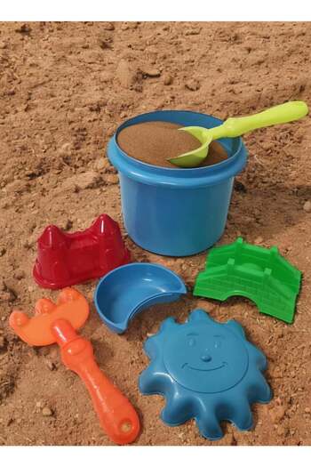 HSM Kids Beach Sand Toys with Bucket and Castle Building Tools