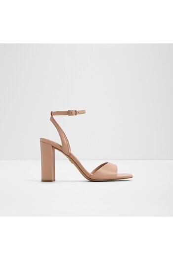 Aldo Serenya - Women's Genuine Leather Beige Block Heeled Sandals