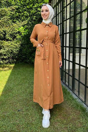TOFİSA Dress Tan - 10301