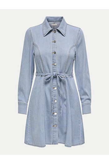 JDY Rochie din denim pentru femei 15338892 Albastru cer