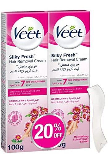 Veet Silky Fresh Hair Removal Cream for Normal Skin, 100g (Pack of 2)