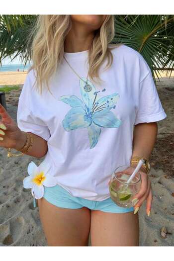 Bengi Clothing Μπλουζάκι με κοντό μανίκι με στάμπα
