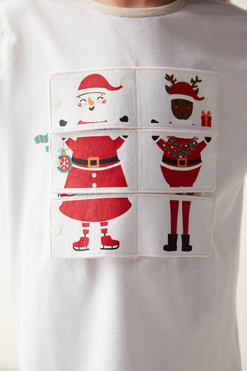 Penti Unisex Çocuk Playful Beyaz Pijama Takımı