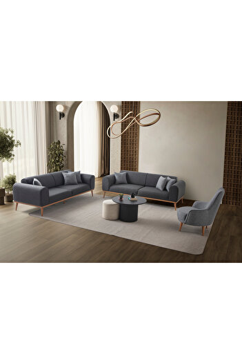 EDSY HOME Rebul 3+3+1 Koltuk Takımı Antrasit
