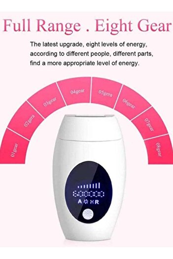 COOYA IPL Laser Hair Removal Device, With 8-Level Energy, 600,000 Flashes, 2 Modes, Painless, white