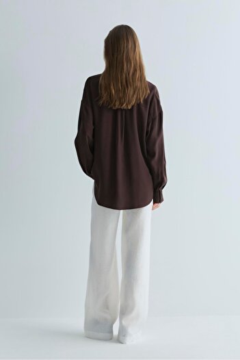 Suud Collection Alessa Bitter Brown Shirt
