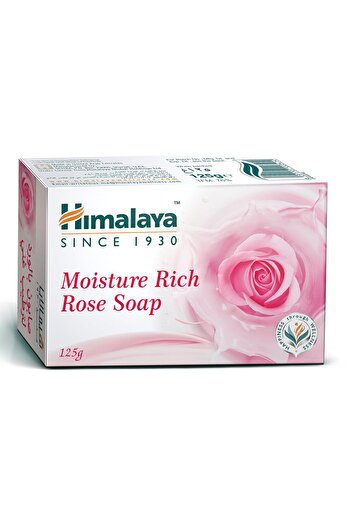 Himalaya Moisture Rich Rose Soap – 125 g | Herbal Bathing Bar for Soft, Hydrated & Fragrant