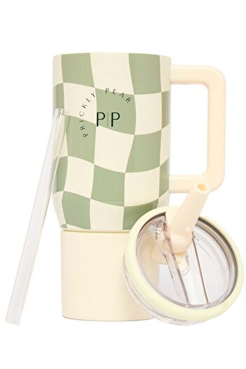 PRICKLY PEAR Stainless Steel Water Bottle 20 Oz Mini Hydrator Sage Gingham