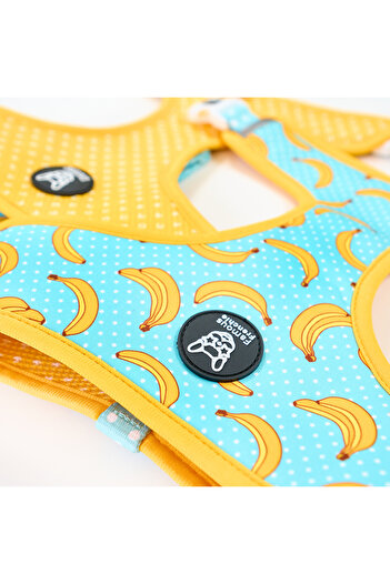 Famous Frenchie Dog Harness, Reversible, , Banana Split
