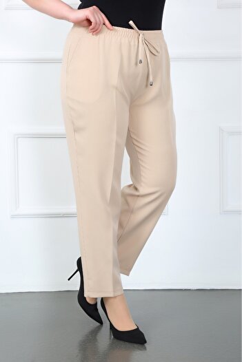 Sum Elastic Waist Oversize Size Trousers