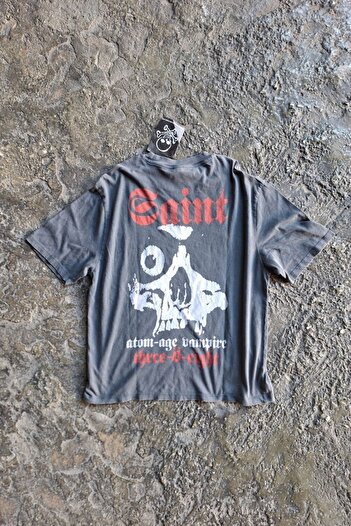 Overdrive Atom Age Vampire Patterned Oversize T-Shirt