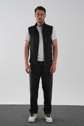 ALEXANDERGARDI Pocket Detailed Stand Collar Lined Sleeveless Vest