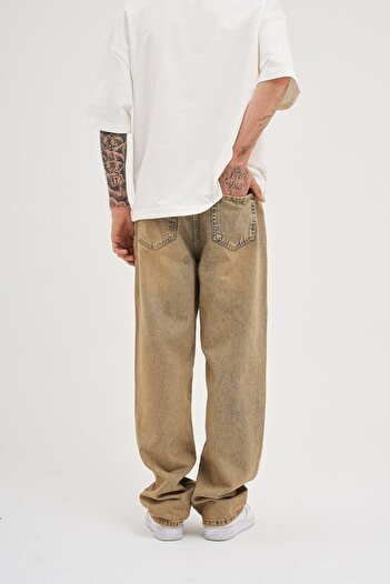 Machinist Ανδρικό τζιν oversize baggy που πλένεται σε γαλάζιο χρώμα