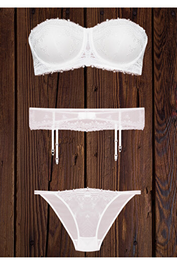 Loule Women's Lingerie 3 Piece Garter Suit O1.Nrt.L00.I09