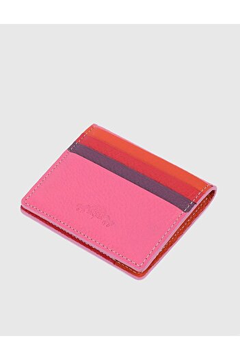 İLVİ Piura Genuine Leather Pink Unisex Card Holder