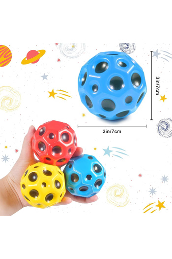 OEM Set of 6 Jumping balls, super space ball, multicolored, 7 cm