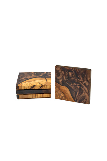 KAYNOCK Brown Epoxy Coaster Set