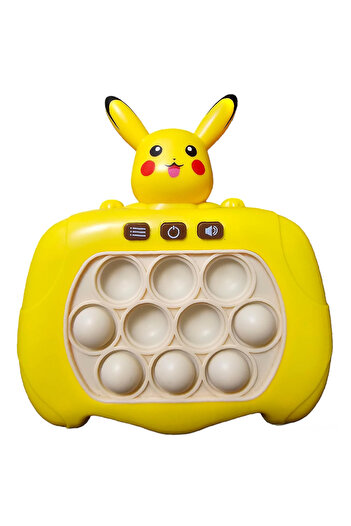 OEM Joc interactiv Pop-It Consola, antistres, cu sunete si lumini, forma Pikachu