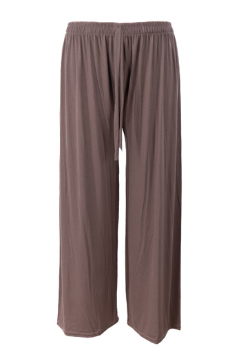 Oppland Women's Elastic Waist Large Size Comfortable Full-Mold Lycra Viscose Combed Fabric Trousers
