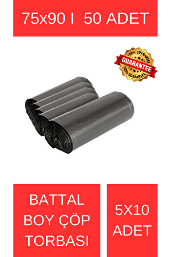 Lider Battal Boy Trash Bag 75X90 70 Liter 5X10 50 Pieces