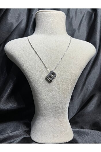 Fam&Co Jewelry Gümüş Renk Balon Harf Kolye – B Harfi, Şık ve Minimal Tasarım