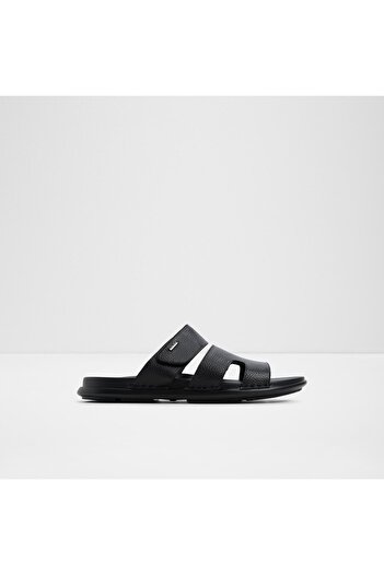 Aldo Windham - Men's Genuine Leather Black Flat Slippers