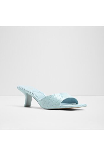 Aldo ENCHANTING - Kadın Suni Deri Mavi İnce Topuk Bağcıksız Topuklu Terlik